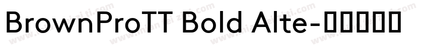 BrownProTT Bold Alte字体转换